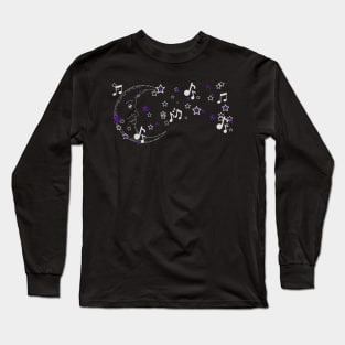 Moon Stars music Notes Long Sleeve T-Shirt